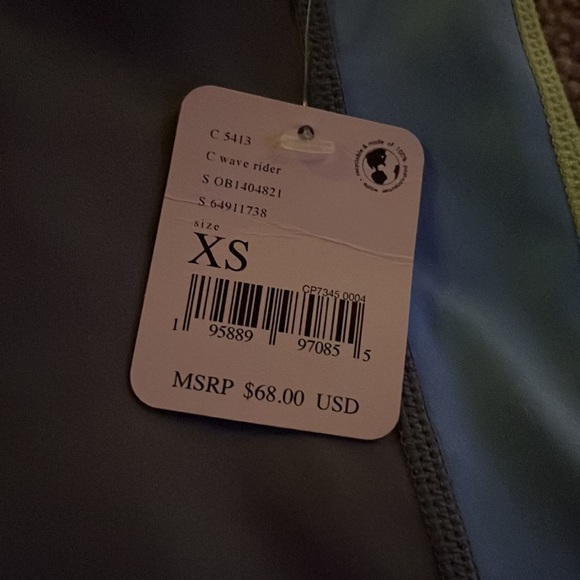 Free People- FP Movement Biker Shorts Size XS Color Block Green and Blue - Picture 4 of 4